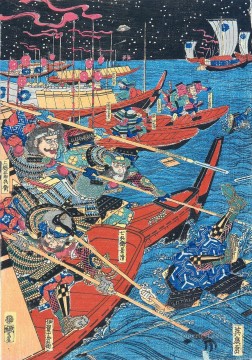 Keisai Eisen Painting - seabattle 1830 Keisai Eisen Ukiyoye